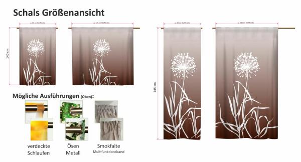 Allium 24 -  coffee Gardine Schal modern